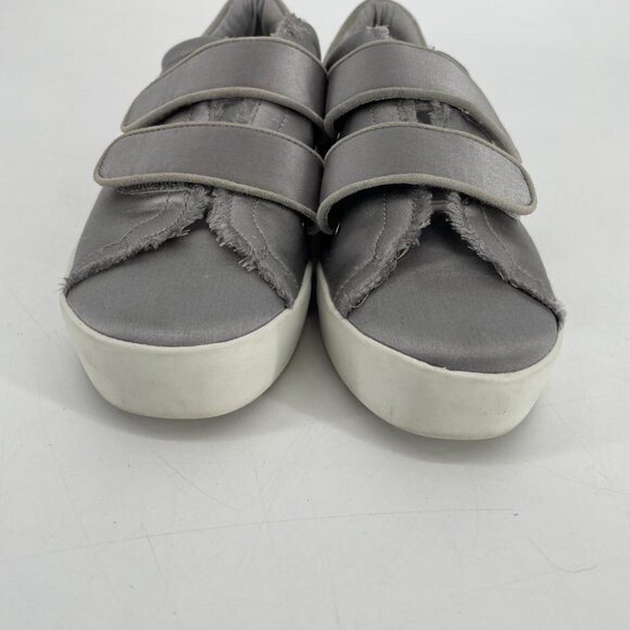 Joie Diata Satin silver platform Velcro sneakers 37.5 - Picture 14 of 16